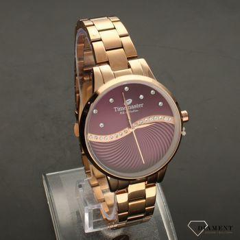 Zegarek damski na bransolecie TIMEMASTER 178-116 różowe złoto. Zegarek damski na bransolecie. Zegarek damski z cyrkoniami. Zegar (3).jpg