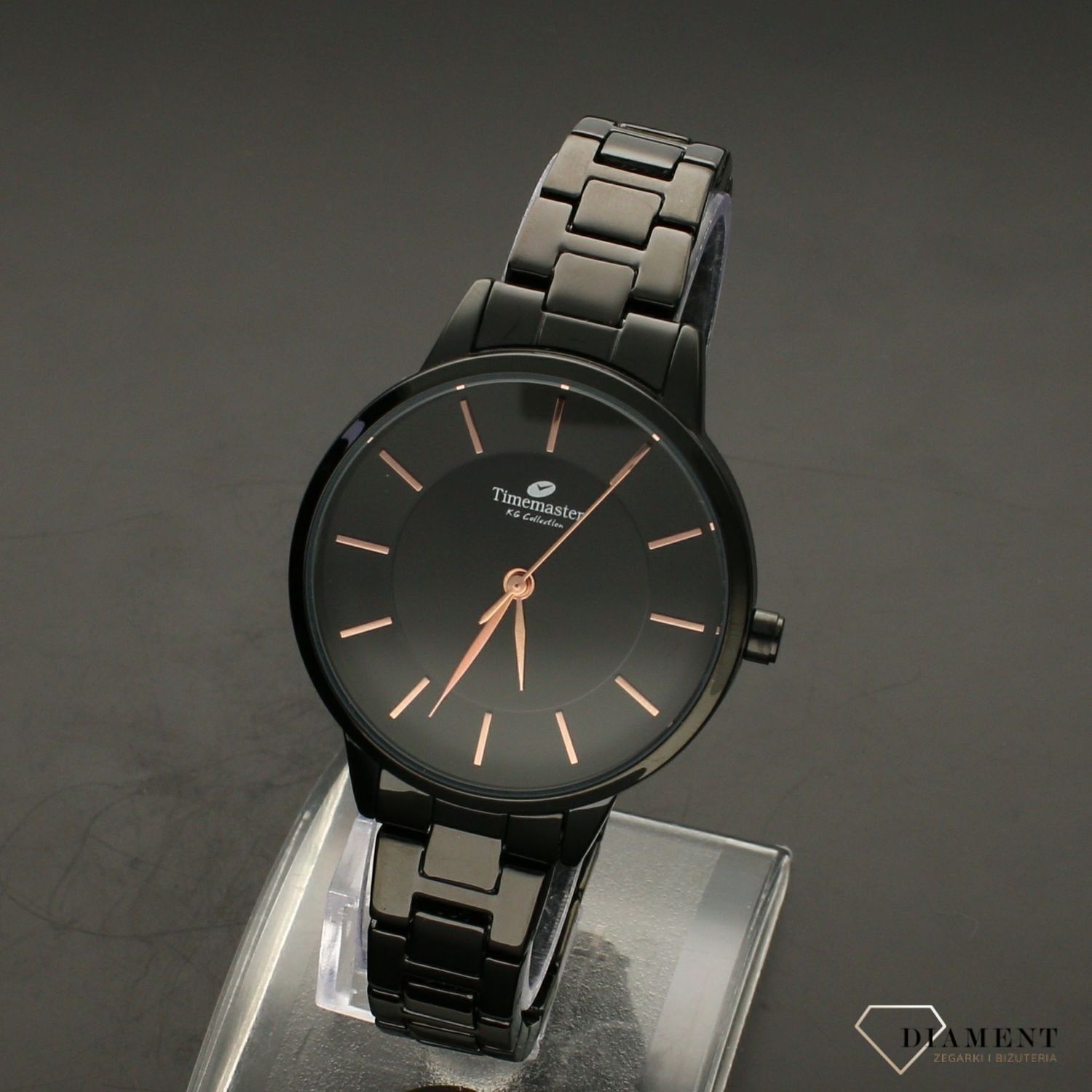 Zegarek damski czarny TIMEMASTER 178-89. Zegarek damski na bransolecie. Zegarek damski czarny. Zegarek damski klasyczny. Damski  (3)55.jpg