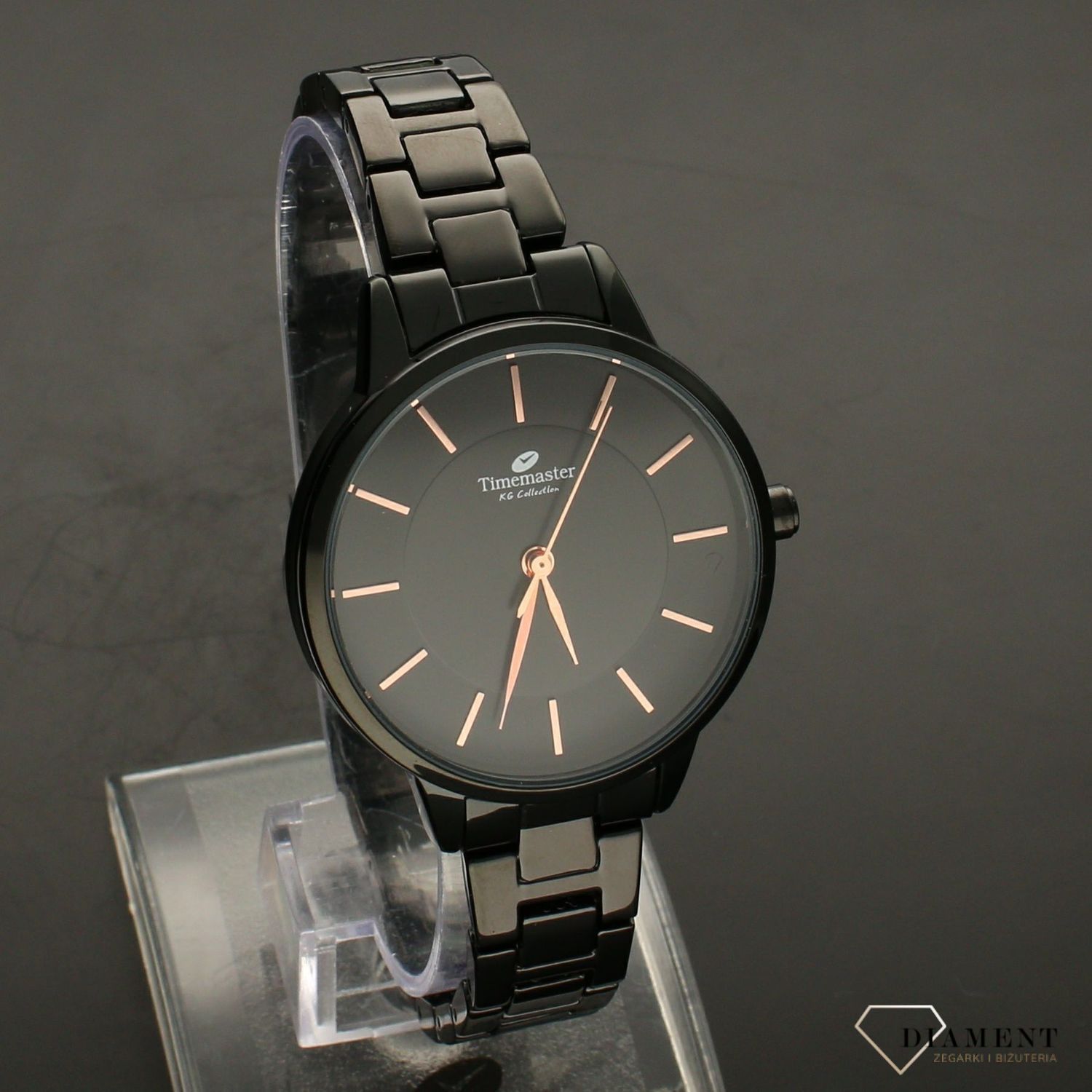 Zegarek damski czarny TIMEMASTER 178-89. Zegarek damski na bransolecie. Zegarek damski czarny. Zegarek damski klasyczny. Damski  (3)55.jpg