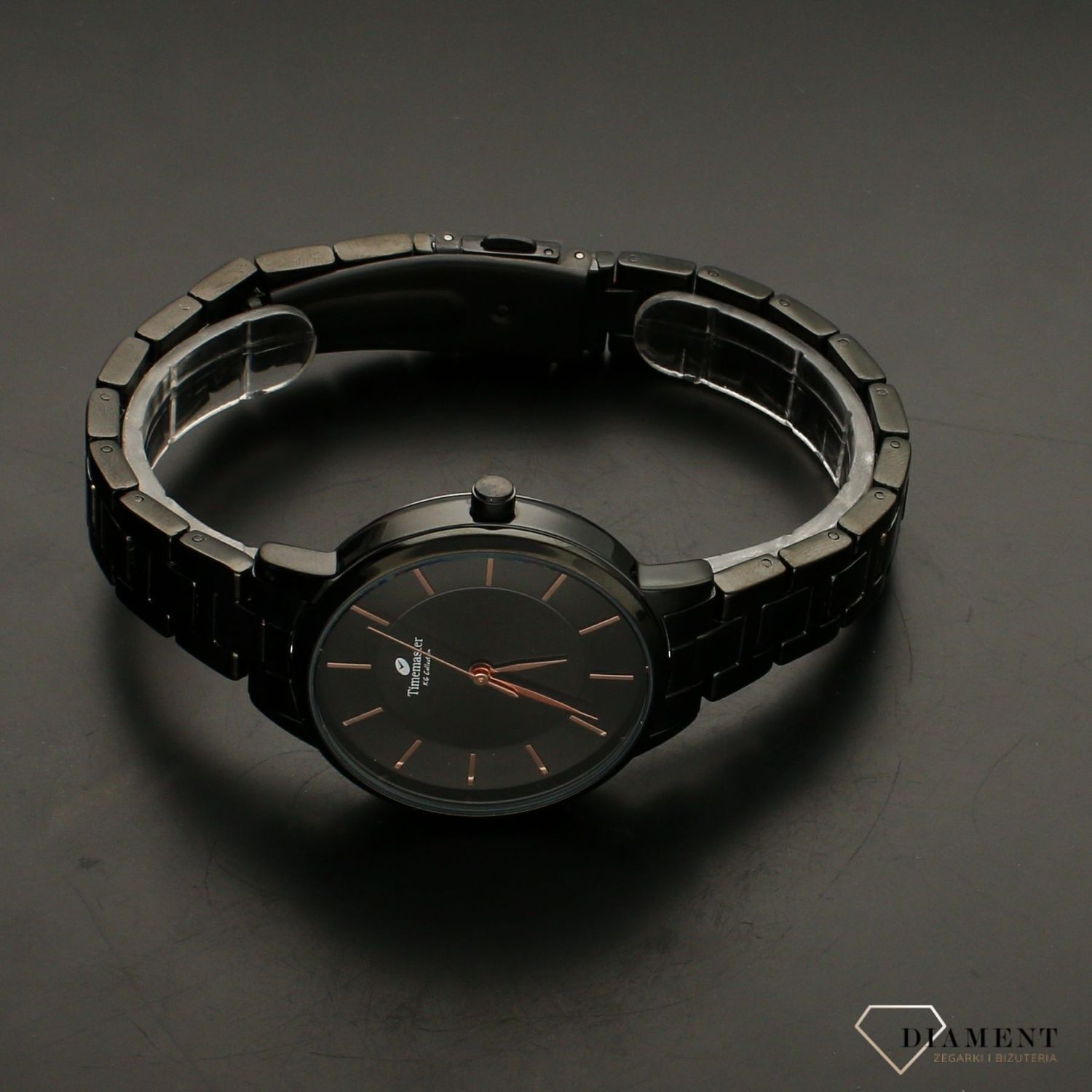 Zegarek damski czarny TIMEMASTER 178-89. Zegarek damski na bransolecie. Zegarek damski czarny. Zegarek damski klasyczny. Damski  (3)55.jpg