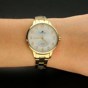 Zegarek damski na bransolecie TIMEMASTER 178-91. Złota bransoleta idealnie współgra z klasyczną tarczą, na której umieszczono zł (1).jpg