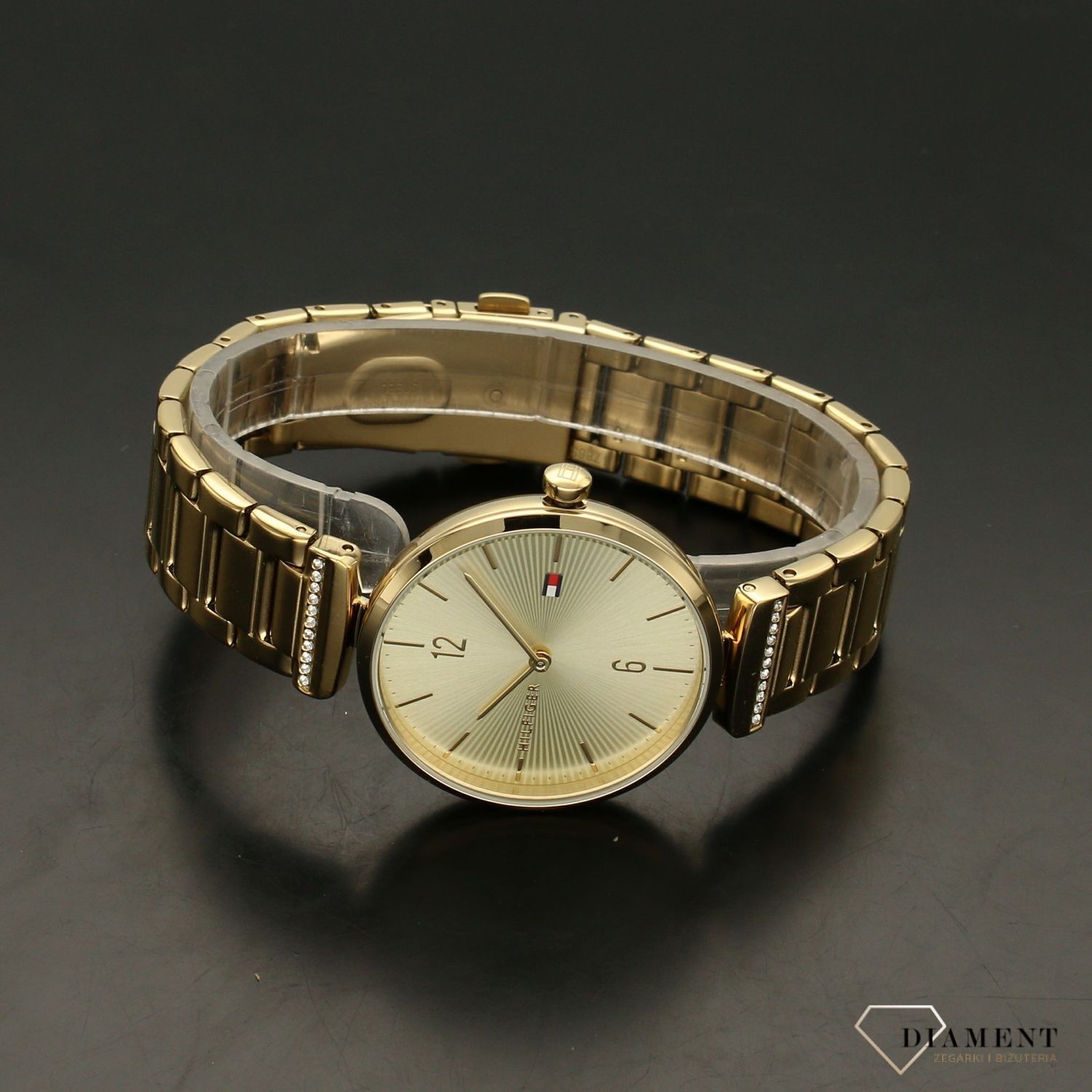 Zegarek damski na złotej bransolecie Tommy Hilfiger Aria 1782272.webp