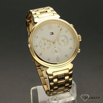 Zegarek damski złoty na bransolecie z czarną tarczą Tommy Hilfiger Ivy 1782344 z cyrkoniami na tarczy to piękny model dla kobiety  (1).jpg