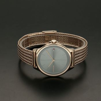 Zegarek damski na bransolecie w kolorze różowego złota Tommy Hilfiger Delphine 1782356 z niebieską tarczą to piękny kobiecy model (3).jpg
