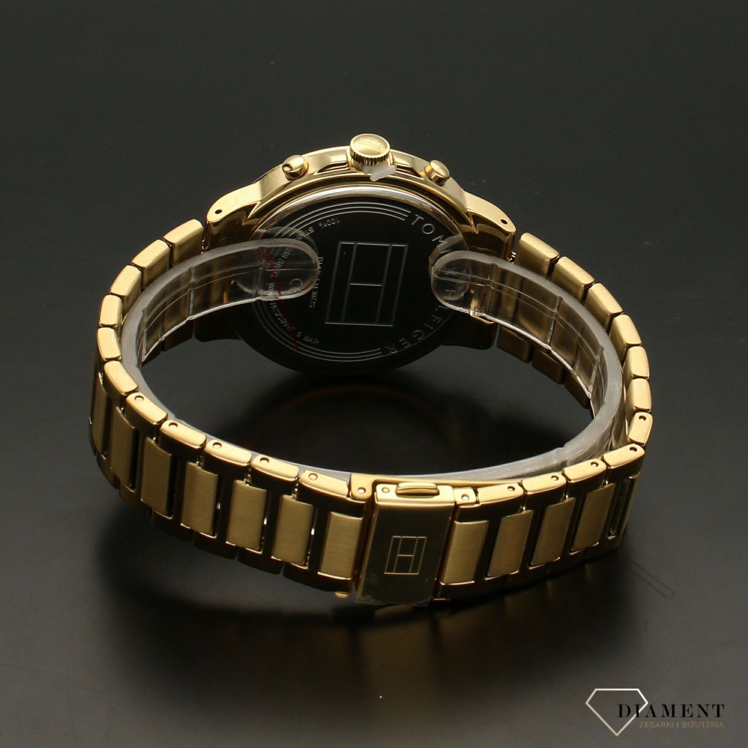 Zegarek damski złoty na bransolecie z czarną tarczą Tommy Hilfiger Talia 1782380.jpg