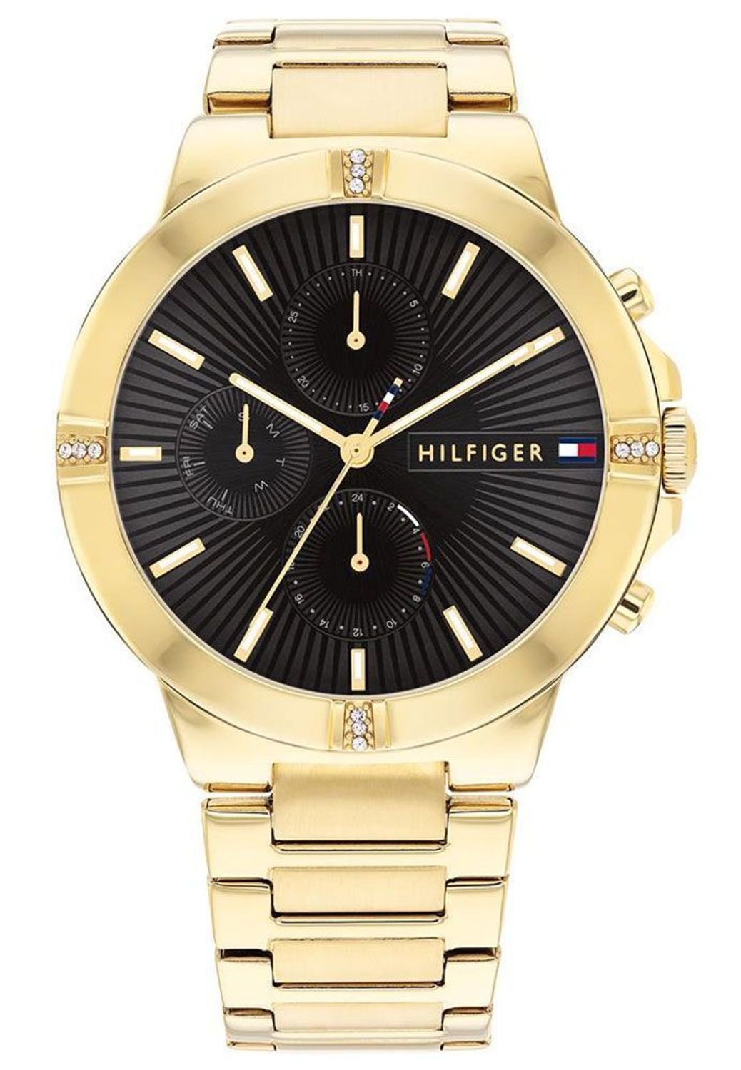 Zegarek damski złoty na bransolecie z czarną tarczą Tommy Hilfiger Talia 1782380.jpg