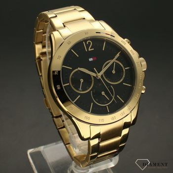 Zegarek damski na złotej bransolecie z czarną marki Tommy Hilfiger z kolekcji Haven Le 1782383 !!! (1).jpg