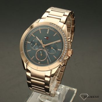 Zegarek damski różowe złoto na bransolecie z niebieską tarczą Tommy Hilfiger Talia 1782386 z cyrkoniami (2).jpg