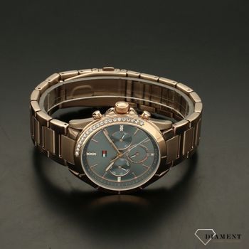 Zegarek damski różowe złoto na bransolecie z niebieską tarczą Tommy Hilfiger Talia 1782386 z cyrkoniami (3).jpg