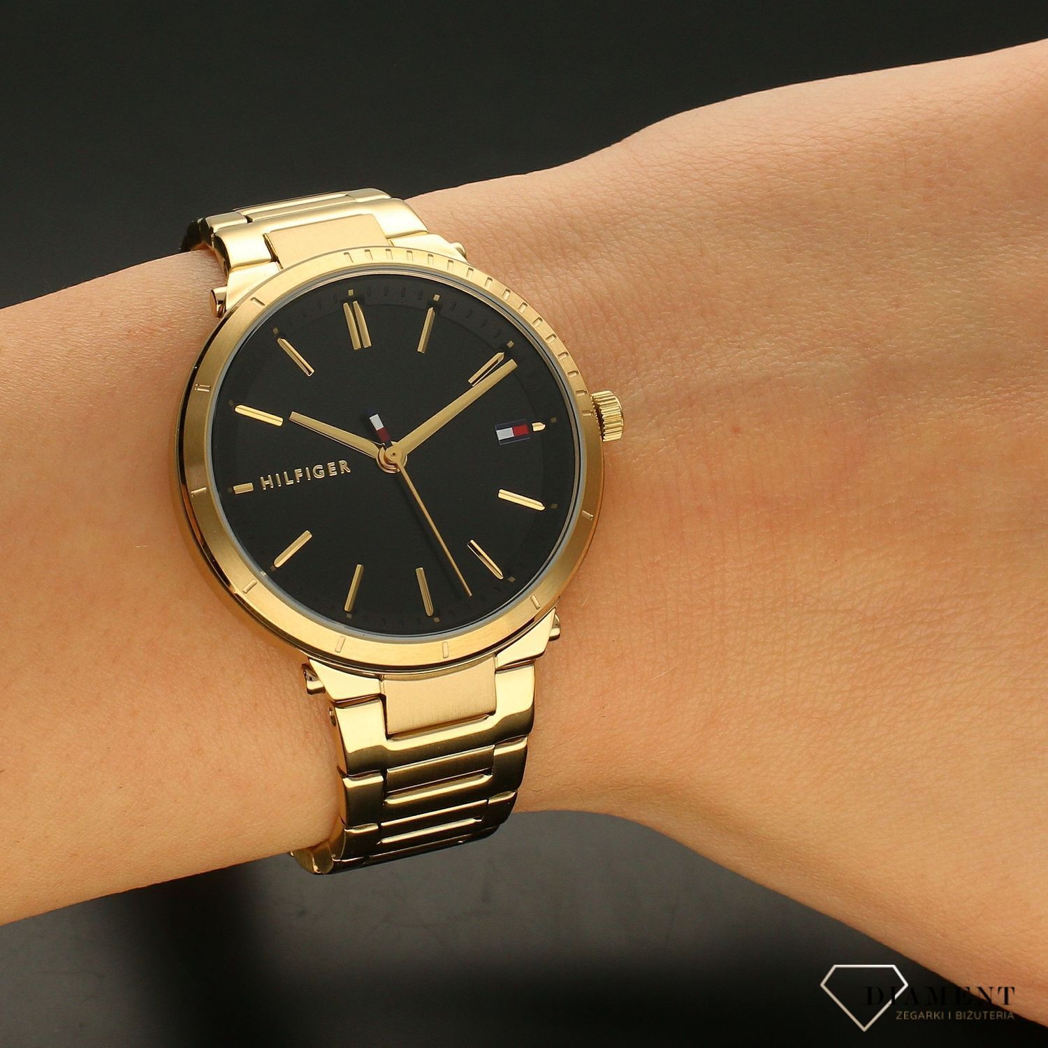 Zegarek damski złoto-czarny na bransolecie Tommy Hilfiger Zoey 1782407.jpg