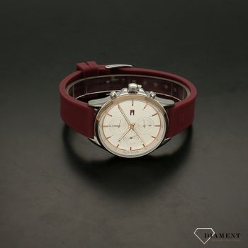 Zegarek  na bordowym pasku silikonowym Tommy Hilfiger Stella 1782425 ⌚ (2).jpg
