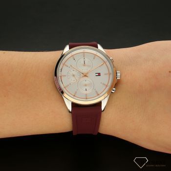 Zegarek  na bordowym pasku silikonowym Tommy Hilfiger Stella 1782425 ⌚ (4).jpg