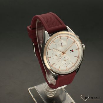 Zegarek  na bordowym pasku silikonowym Tommy Hilfiger Stella 1782425 ⌚ (5).jpg