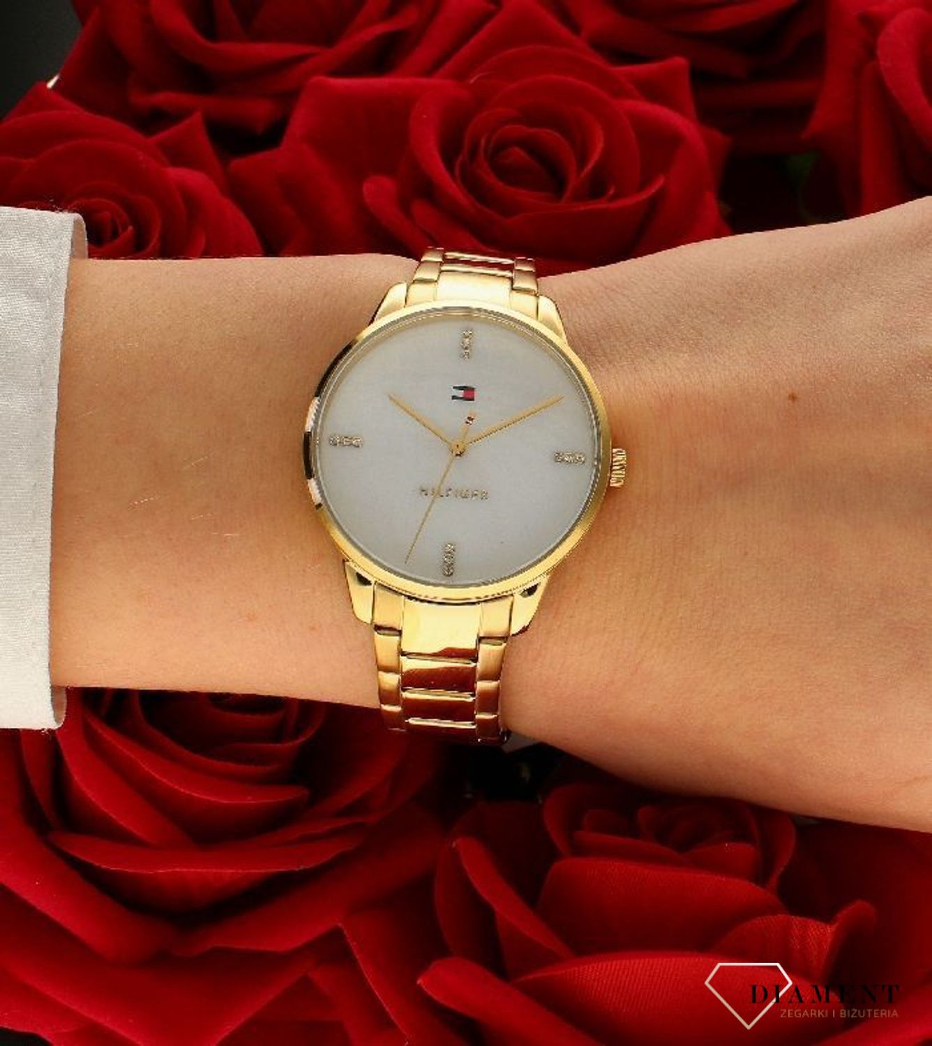 Zegarek damski Tommy Hilfiger Paige 1782546.  ✓Zegarki Tommy Hilfiger✓ Autoryzowany sklep✓ Kurier Gratis 24h✓ Gwarancja najniższej ceny✓ Zapraszamy!!! Zegarek damski markowy zegarek z perłową tarczą.webp