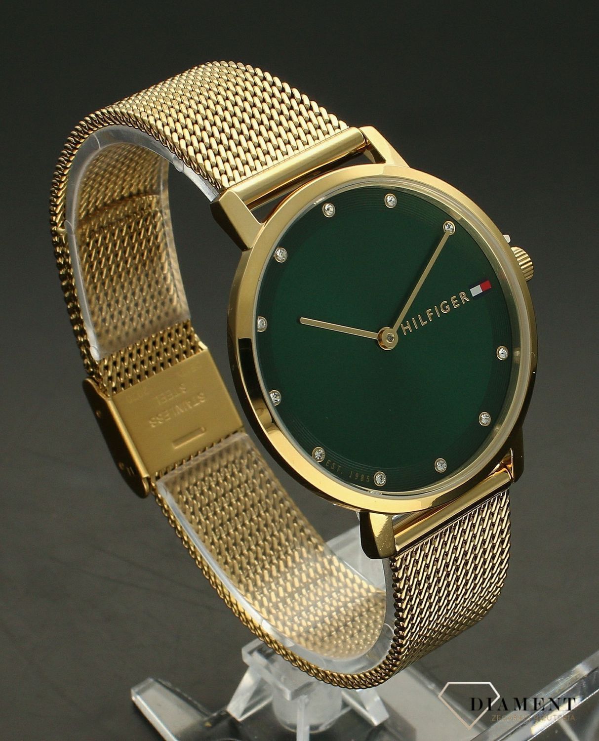 Zegarek damski na bransolecie Tommy Hilfiger Pippa Zielona tarcza 1782668.jpg