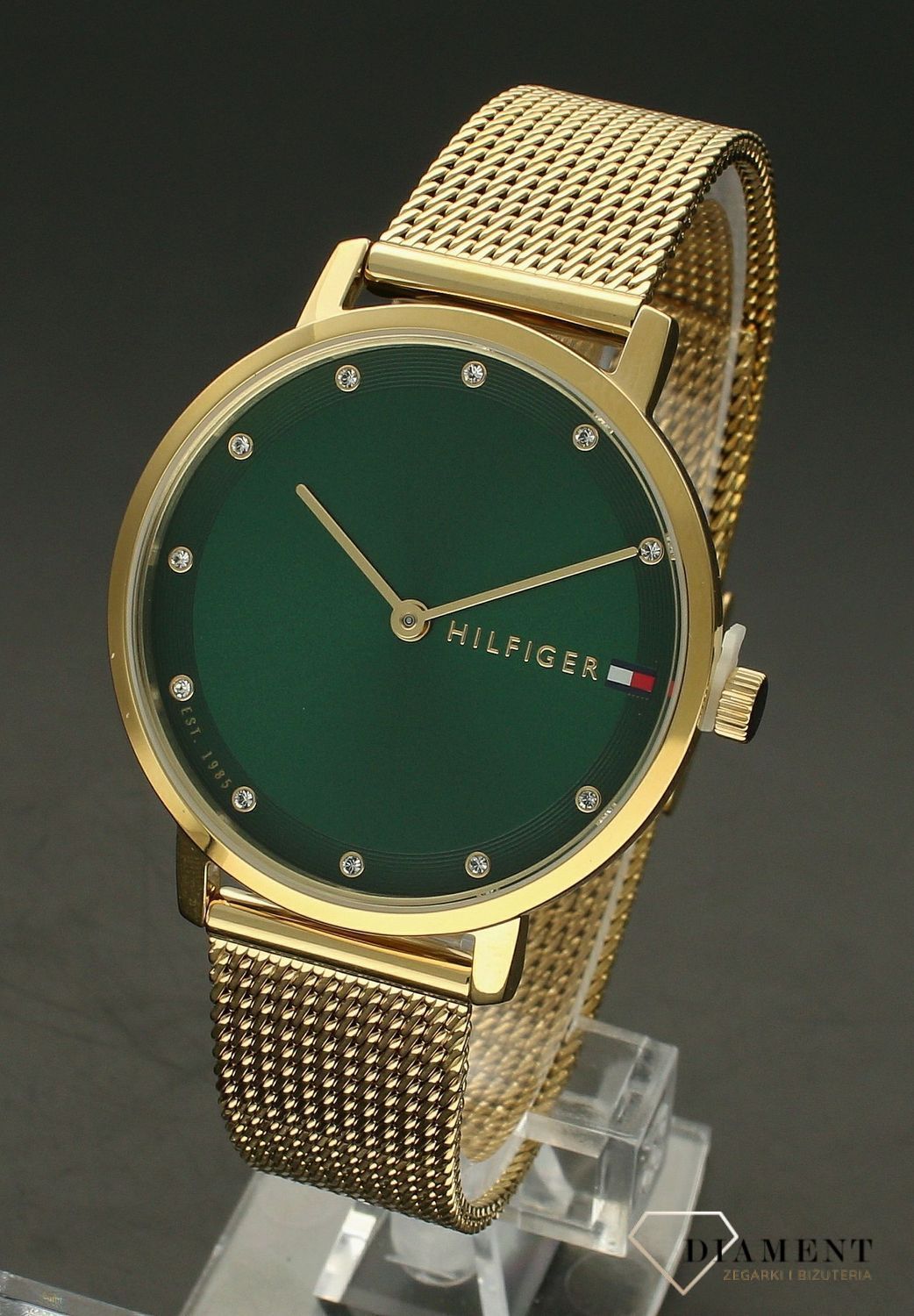 Zegarek damski na bransolecie Tommy Hilfiger Pippa Zielona tarcza 1782668.jpg