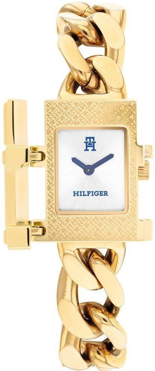 Zegarek damski Tommy Hilfiger 1782823 (TH85) – złota koperta i bransoleta, srebrna tarcza, szkło mineralne i mechanizm kwarcowy. Styl i niezawodność w eleganckim wydaniu. Sprawdź!1.jpg