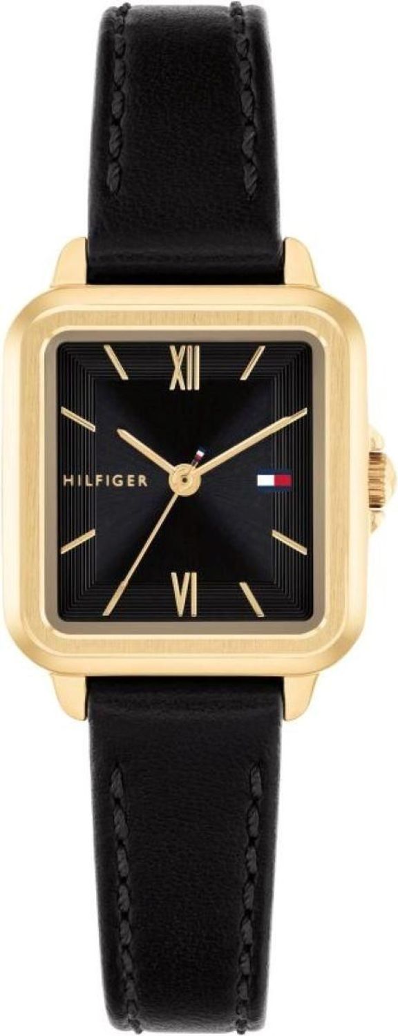 Zegarek damski Tommy Hilfiger Classic 1782835 kwarcowy ze złotą kopertą i czarnym paskiem (2).jpg