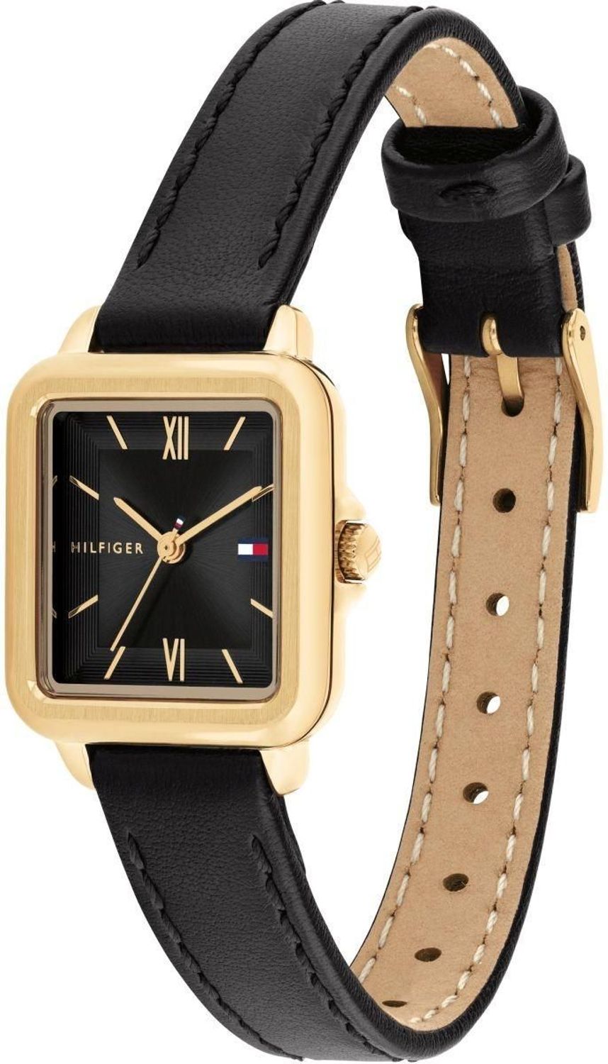 Zegarek damski Tommy Hilfiger Classic 1782835 kwarcowy ze złotą kopertą i czarnym paskiem (2).jpg