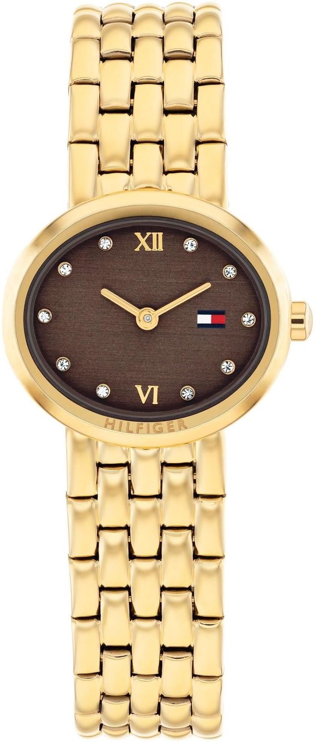 Zegarek damski Tommy Hilfiger Classic 1782844 kwarcowy złoty z brązową tarczą i cyrkoniami (2).jpg