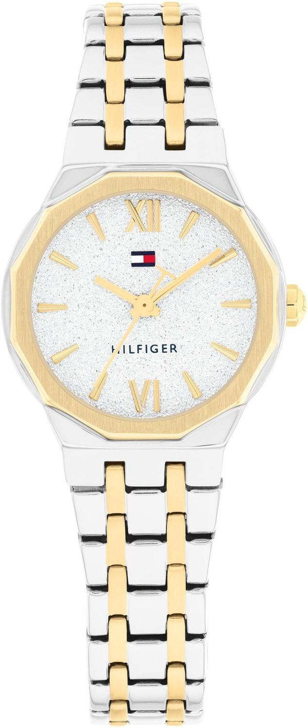 Zegarek damski Tommy Hilfiger Mackenzie 1782888 kwarcowy srebrno-złoty na bransolecie.jpg