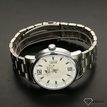 Zegarek męski na bransolecie TIMEMASTER 179-15. Męski zegarek na bransolecie. Zegarek męski srebrny. Zegarek męski klasyczny. Zegarek męski Timemaster na srebrnej bransoleci (5).jpg