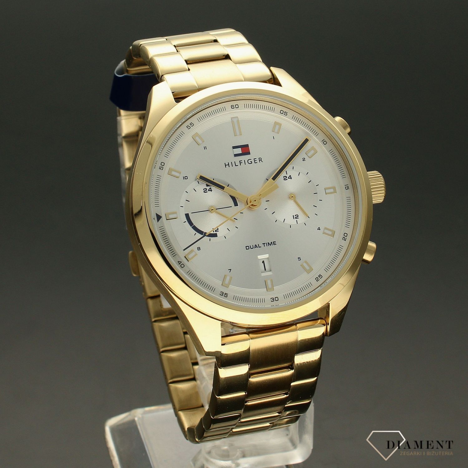 Zegarek męski na złotej bransolecie Tommy Hilfiger z kolekcji Bennett 179172.jpg