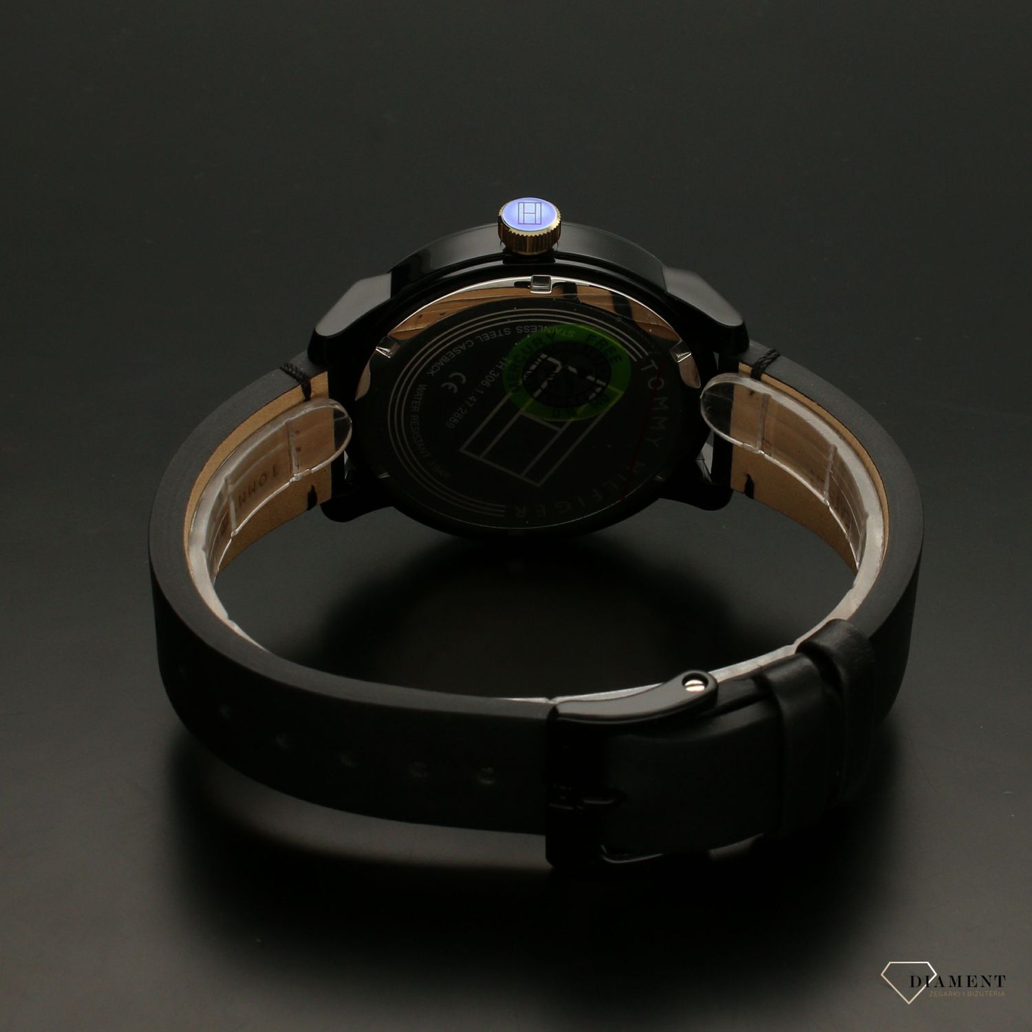 Zegarek męski Tommy Hilfiger na czarnym pasku Black&Gold'' 1791747.jpg