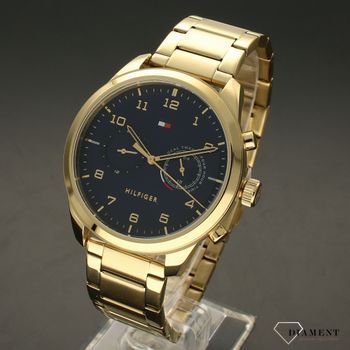 Zegarek męski na złotej bransolecie z niebieską tarczą Tommy Hilfiger Patrick 1791783  (2).jpg