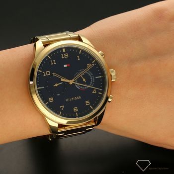 Zegarek męski na złotej bransolecie z niebieską tarczą Tommy Hilfiger Patrick 1791783  (5).jpg