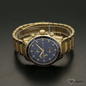 Zegarek męski na złotej bransolecie z niebieską tarczą Tommy Hilfiger 1791834 (3).jpg