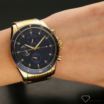 Zegarek męski na złotej bransolecie z niebieską tarczą Tommy Hilfiger 1791834 (5).jpg