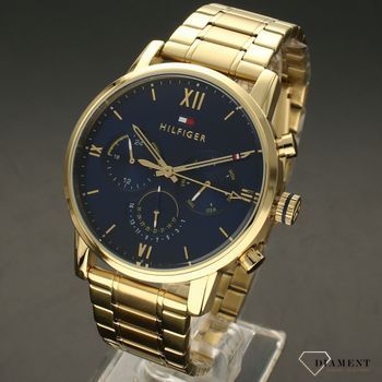 Zegarek męski na złotej bransolecie z niebieską tarczą Tommy Hilfiger Sullivan 1791880  Zegarki Tommy Hilfiger (2).jpg