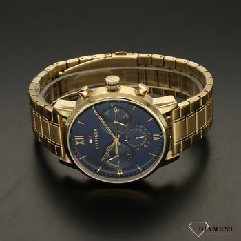 Zegarek męski na złotej bransolecie z niebieską tarczą Tommy Hilfiger Sullivan 1791880  Zegarki Tommy Hilfiger (3).jpg