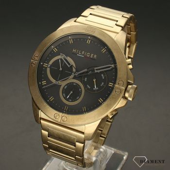 Zegarek męski na złotej bransolecie z czarną tarczą Tommy Hilfiger Sullivan 1791891   (2).jpg