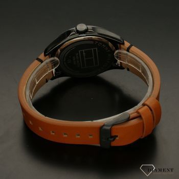 Zegarek ⌚ męski na brązowym pasku skórzanym z czarna tarcząTommy Hilfiger 1791906 Maverick✓ (4).jpg