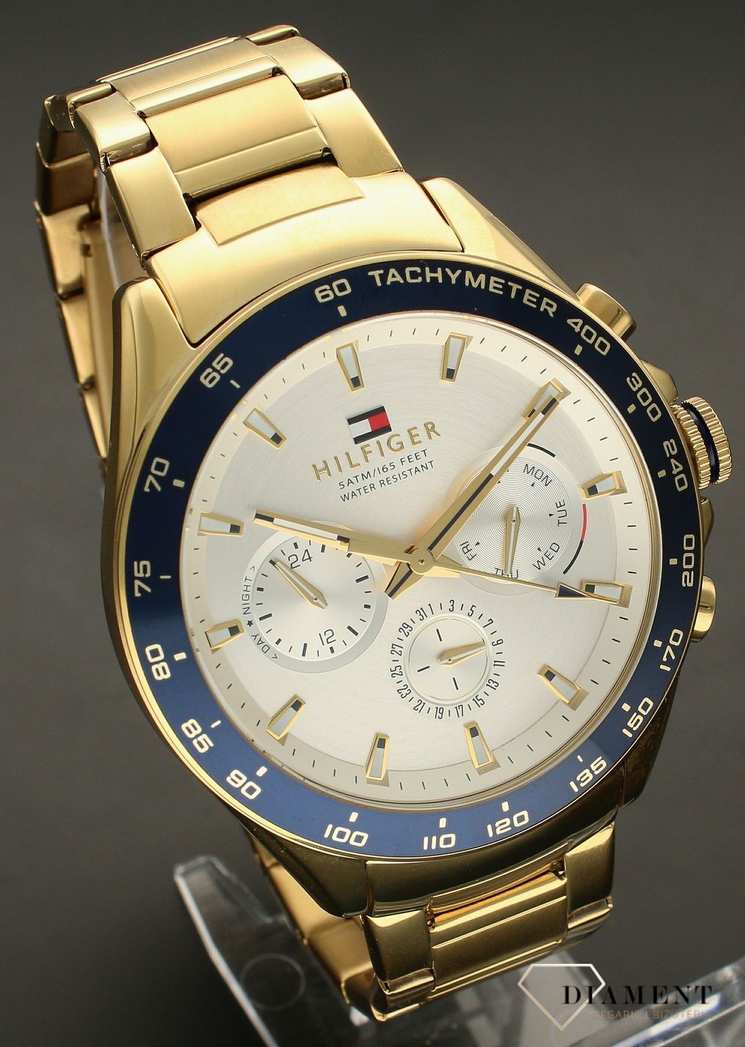 Złoty zegarek męski na bransolecie TOMMY HILFIGER Owen 1791969 (1).jpg