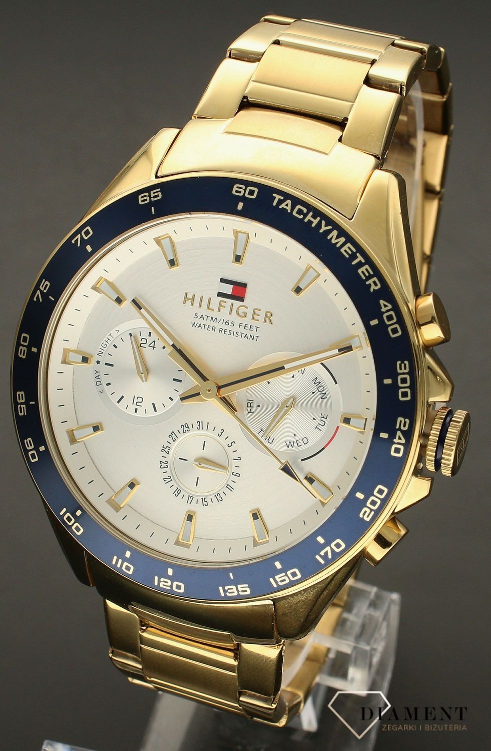 Złoty zegarek męski na bransolecie TOMMY HILFIGER Owen 1791969 (1).jpg