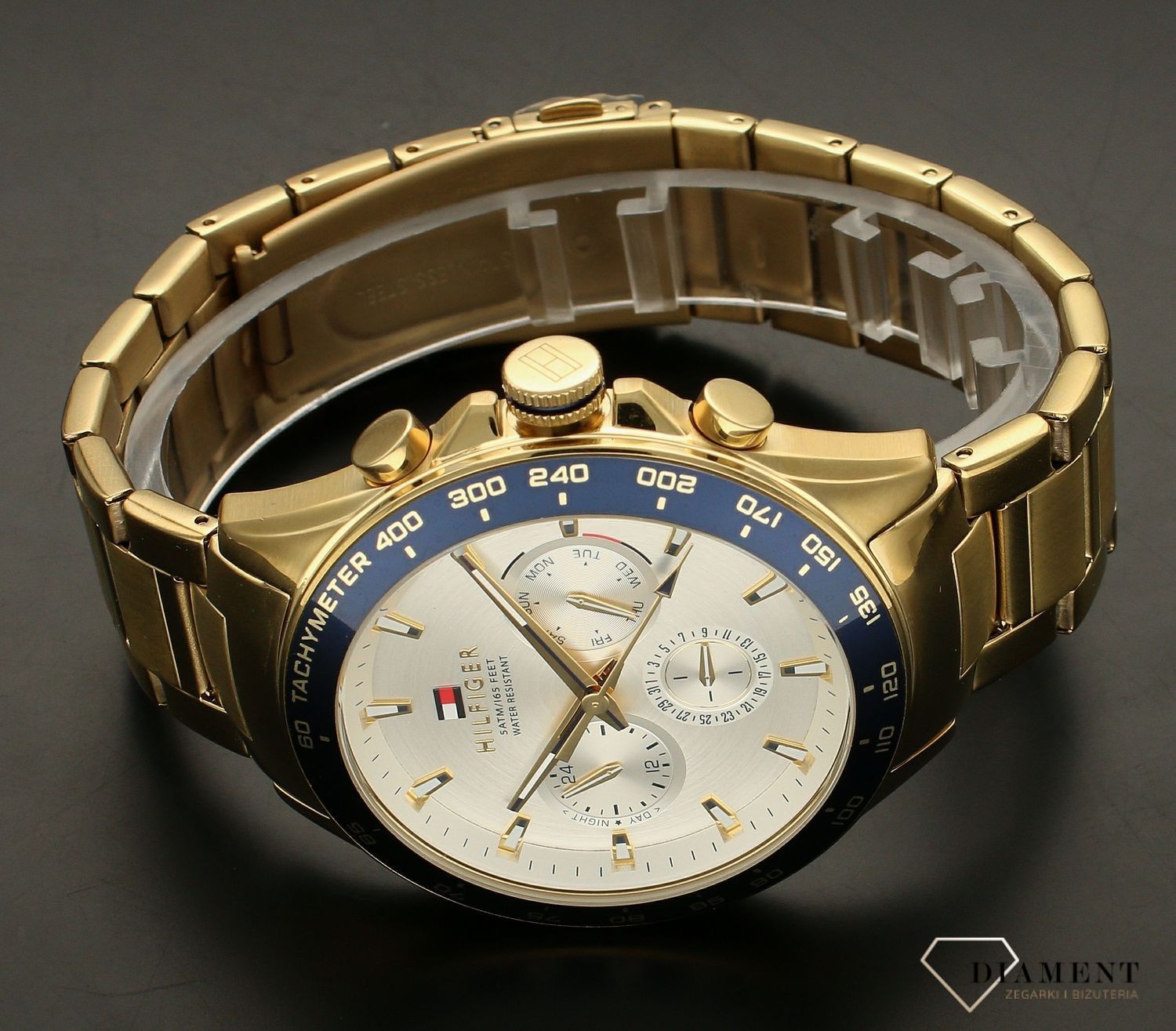 Złoty zegarek męski na bransolecie TOMMY HILFIGER Owen 1791969 (1).jpg