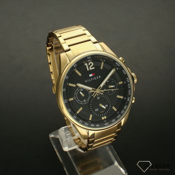 Zegarek męski na złotej bransolecie z czarna tarczą Tommy Hilfiger 1791974 Max.  (2).jpg