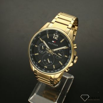 Zegarek męski na złotej bransolecie z czarna tarczą Tommy Hilfiger 1791974 Max.  (3).jpg