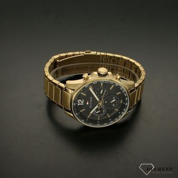 Zegarek męski na złotej bransolecie z czarna tarczą Tommy Hilfiger 1791974 Max.  (4).jpg