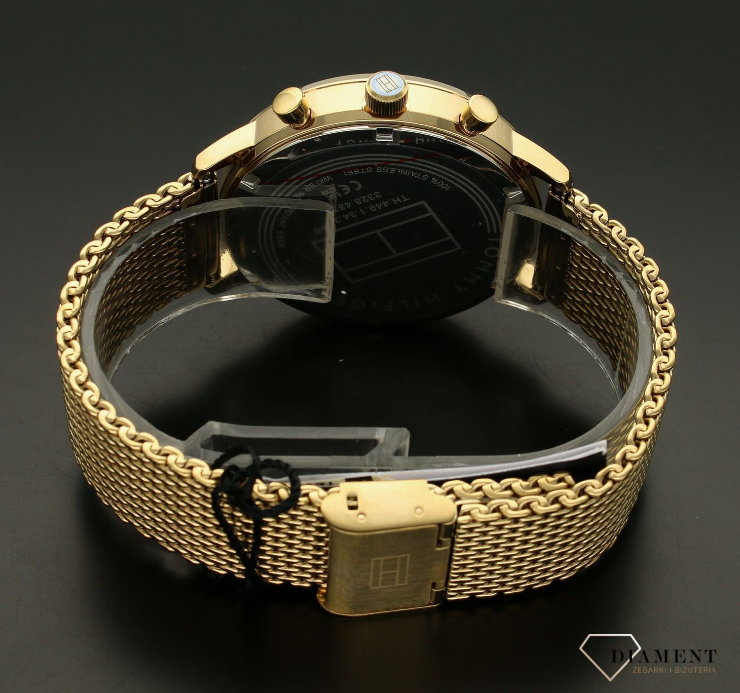 Zegarek męski Tommy Hilfiger Leonard 1791989. Piękna bransoleta w kolorze złota składa się z niewielkich ogniwek, które zostały wykonane z wysokiej jakości stali 316L i pozłocone trwałą metodą PVD.Zegarek.jpg