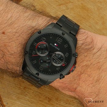 Zegarek Męski Tommy Hilfiger 1792030 Czarny Sportowy Chronograf 46mm (3).jpg