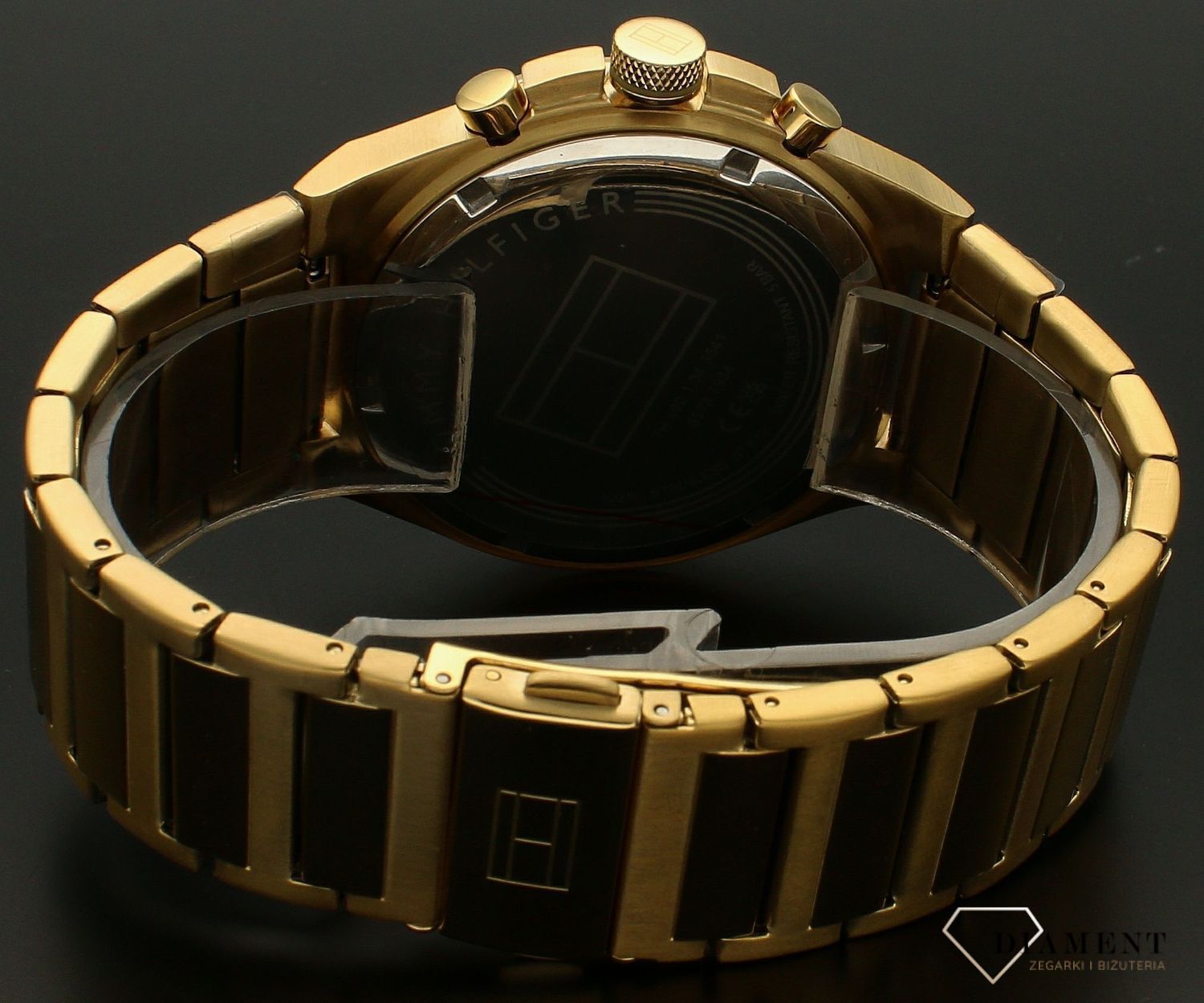 Zegarek męski Tommy Hilfiger Dexter 1792090. Zegarek męski na bransolecie. Męski zegarek na złotej bransolecie. Męski zegarek Tommy Hilfiger idealny na prezent. Modowy zegarek męski..jpg