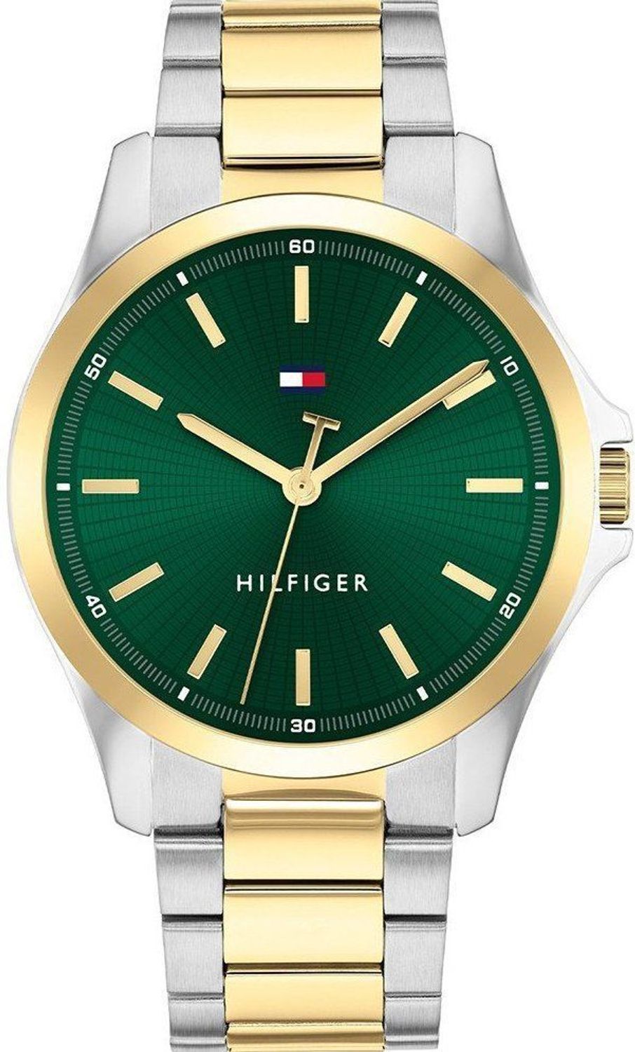 Zegarek TOMMY HILFIGER Bruce Green 1792192 Złoty zegarek męski Tommy Hilfiger 1792192, to czasomierz który posiada kwarcowy mechanizm, zasilany za pomocą baterii. Dzięki temu jest bardzo 1.jpg