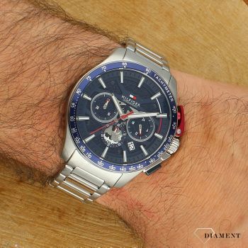 Zegarek Męski Tommy Hilfiger 1792261 44mm Sportowy Granatowy Stalowy Bransoleta (1).jpg