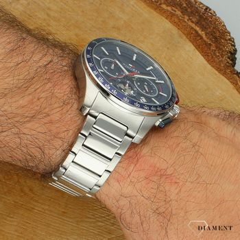 Zegarek Męski Tommy Hilfiger 1792261 44mm Sportowy Granatowy Stalowy Bransoleta (3).jpg