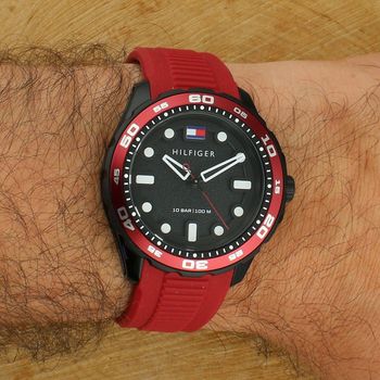 Tommy Hilfiger Regatta 1792267 – męski zegarek sportowy z czerwonym paskiem (1).jpg