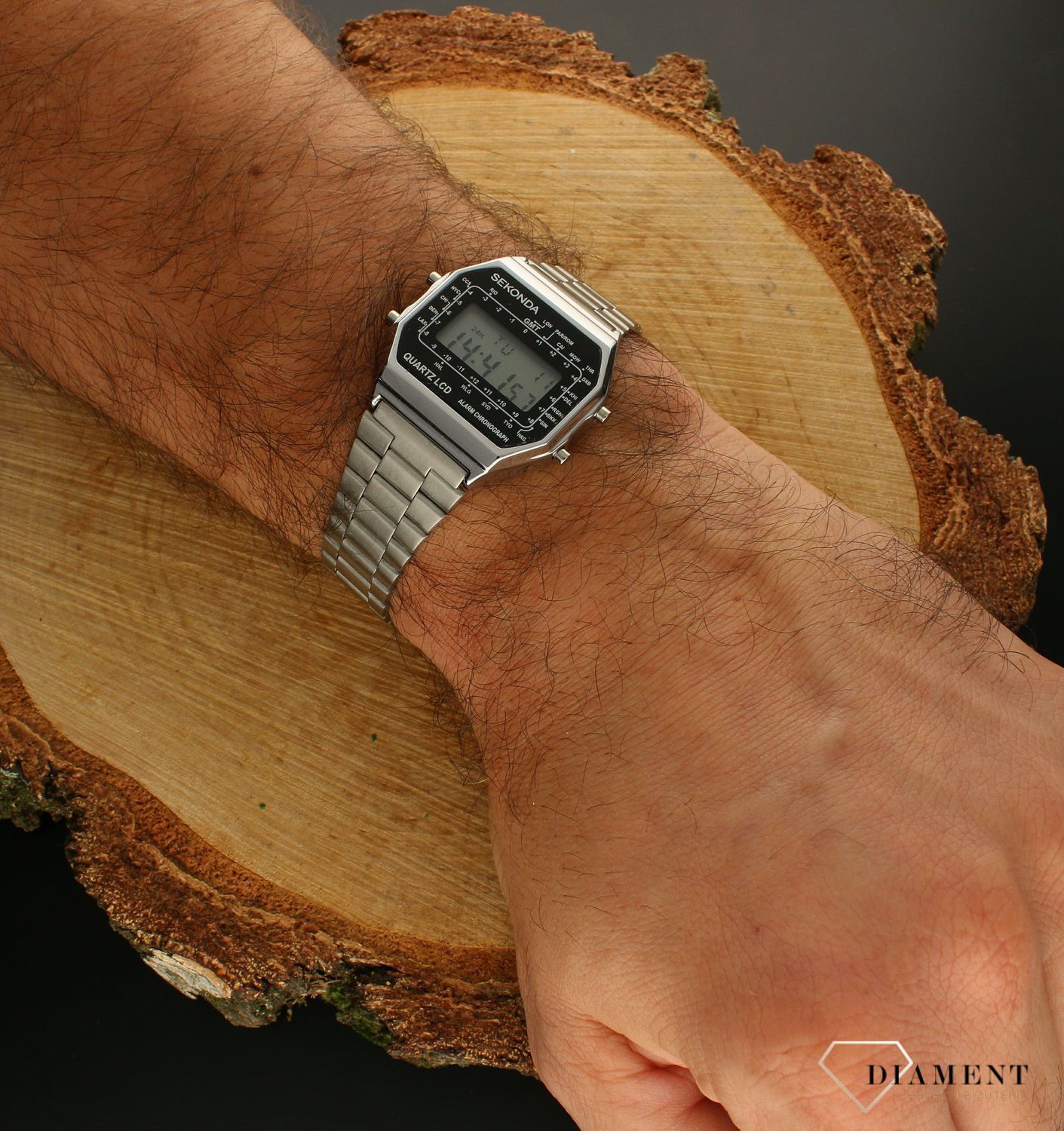 Zegarek męski na srebrnej bransolecie Sekonda 1816.jpg